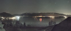 Archived image Webcam Faaker See lake, view direction south 23:00