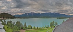 Archived image Webcam Faaker See lake, view direction south 19:00
