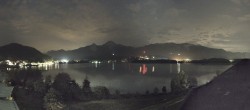 Archived image Webcam Faaker See lake, view direction south 23:00