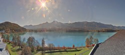 Archived image Webcam Faaker See lake, view direction south 09:00