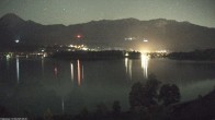 Archived image Webcam Faaker See lake, near Villach 23:00