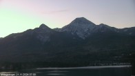 Archiv Foto Webcam Faaker See, Blickrichtung Mittagskogel 06:00