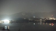 Archiv Foto Webcam Faaker See, Blickrichtung Mittagskogel 19:00