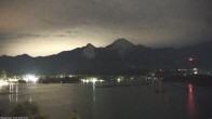 Archiv Foto Webcam Faaker See, Blickrichtung Mittagskogel 01:00