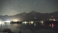 Archiv Foto Webcam Faaker See, Blickrichtung Mittagskogel 23:00