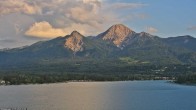 Archiv Foto Webcam Faaker See, Blickrichtung Mittagskogel 19:00