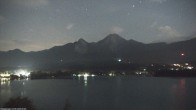 Archiv Foto Webcam Faaker See, Blickrichtung Mittagskogel 23:00