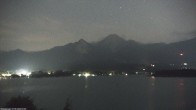 Archiv Foto Webcam Faaker See, Blickrichtung Mittagskogel 01:00