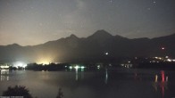 Archiv Foto Webcam Faaker See, Blickrichtung Mittagskogel 23:00