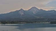 Archiv Foto Webcam Faaker See, Blickrichtung Mittagskogel 19:00
