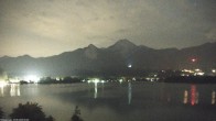Archiv Foto Webcam Faaker See, Blickrichtung Mittagskogel 23:00
