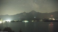 Archiv Foto Webcam Faaker See, Blickrichtung Mittagskogel 23:00
