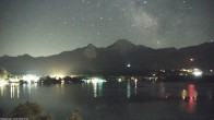 Archiv Foto Webcam Faaker See, Blickrichtung Mittagskogel 23:00