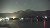 Archiv Foto Webcam Faaker See, Blickrichtung Mittagskogel 01:00