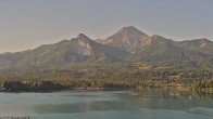 Archiv Foto Webcam Faaker See, Blickrichtung Mittagskogel 06:00