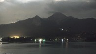 Archiv Foto Webcam Faaker See, Blickrichtung Mittagskogel 23:00