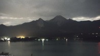 Archiv Foto Webcam Faaker See, Blickrichtung Mittagskogel 01:00