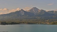 Archiv Foto Webcam Faaker See, Blickrichtung Mittagskogel 06:00