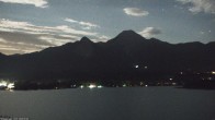 Archiv Foto Webcam Faaker See, Blickrichtung Mittagskogel 23:00