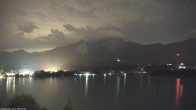 Archiv Foto Webcam Faaker See, Blickrichtung Mittagskogel 23:00