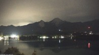 Archiv Foto Webcam Faaker See, Blickrichtung Mittagskogel 23:00