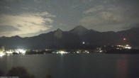 Archiv Foto Webcam Faaker See, Blickrichtung Mittagskogel 23:00