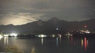 Archiv Foto Webcam Faaker See, Blickrichtung Mittagskogel 23:00