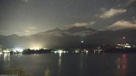 Archiv Foto Webcam Faaker See, Blickrichtung Mittagskogel 23:00