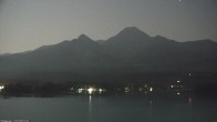Archiv Foto Webcam Faaker See, Blickrichtung Mittagskogel 01:00