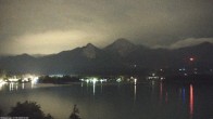 Archiv Foto Webcam Faaker See, Blickrichtung Mittagskogel 01:00