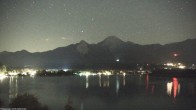Archiv Foto Webcam Faaker See, Blickrichtung Mittagskogel 23:00