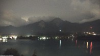 Archiv Foto Webcam Faaker See, Blickrichtung Mittagskogel 23:00