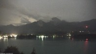 Archiv Foto Webcam Faaker See, Blickrichtung Mittagskogel 01:00