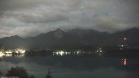 Archiv Foto Webcam Faaker See, Blickrichtung Mittagskogel 01:00