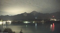 Archiv Foto Webcam Faaker See, Blickrichtung Mittagskogel 23:00