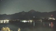 Archiv Foto Webcam Faaker See, Blickrichtung Mittagskogel 21:00