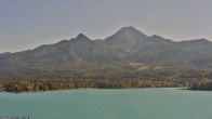 Archiv Foto Webcam Faaker See, Blickrichtung Mittagskogel 13:00