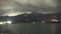 Archiv Foto Webcam Faaker See, Blickrichtung Mittagskogel 23:00