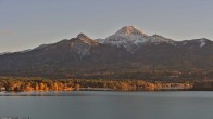 Archiv Foto Webcam Faaker See, Blickrichtung Mittagskogel 15:00