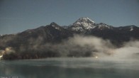 Archiv Foto Webcam Faaker See, Blickrichtung Mittagskogel 23:00