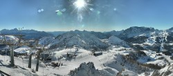 Archiv Foto Webcam Nassfeld: Panoramablick vom Gartnerkofel 13:00