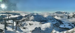 Archived image Webcam Nassfeld: Panorama view Gartnerkofel 09:00