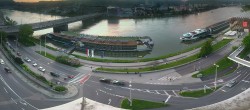 Archived image Webcam Linz: Generali building at the Danube 19:00