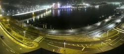 Archived image Webcam Linz: Generali building at the Danube 23:00