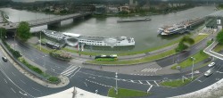 Archiv Foto Webcam Linz: Donaulände und Nibelungenbrücke 22:00