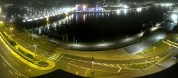 Archived image Webcam Linz: Generali building at the Danube 23:00