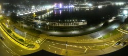 Archiv Foto Webcam Linz: Donaulände und Nibelungenbrücke 21:00