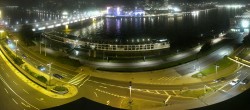 Archiv Foto Webcam Linz: Donaulände und Nibelungenbrücke 23:00