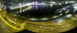 Archiv Foto Webcam Linz: Donaulände und Nibelungenbrücke 23:00