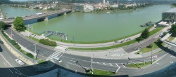 Archiv Foto Webcam Linz: Donaulände und Nibelungenbrücke 09:00